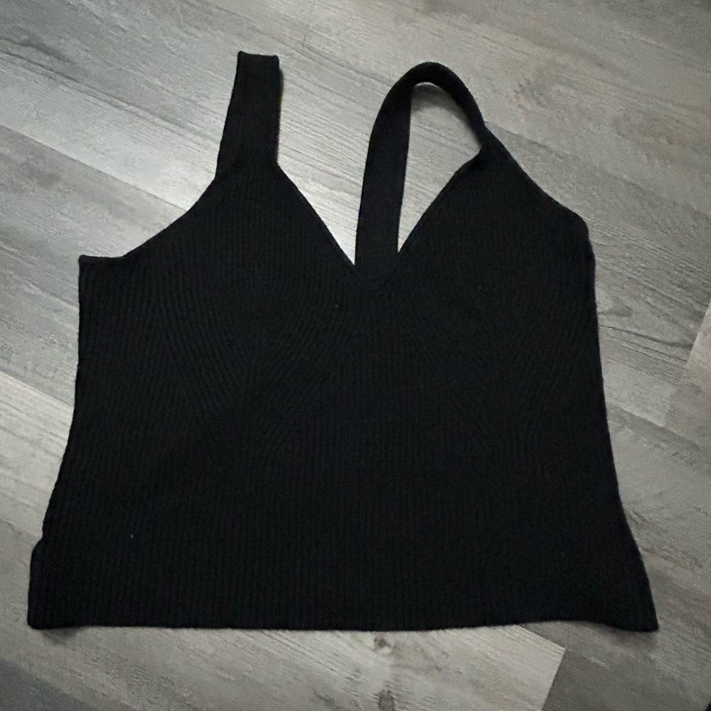 Black wool top